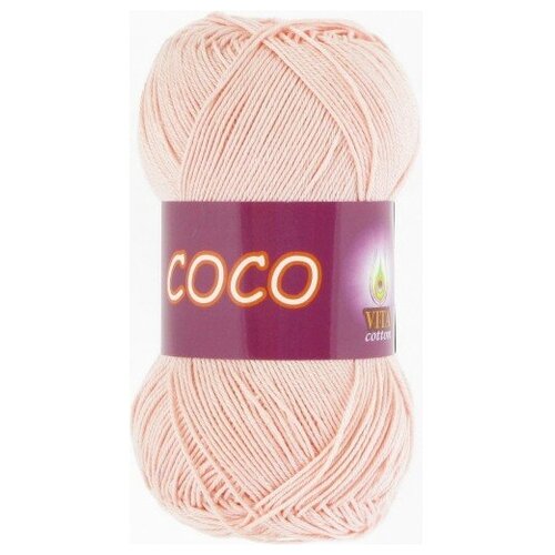 Пряжа Vita cotton Coco розовая пудра (4317), 100%мерсеризованный хлопок, 240м, 50г, 1шт