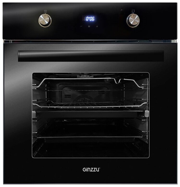 Ginzzu HOE-275 черное стекло .