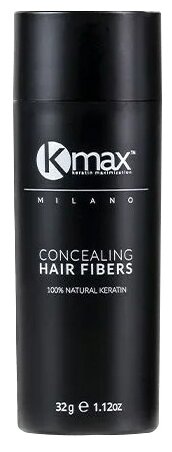 Kmax  Загуститель волос Concealing Hair Fibers, черный, 32 г