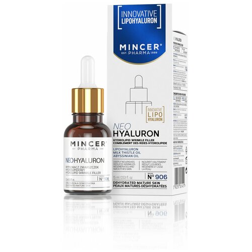 Mincer Neo Hyaluron № 906 - Минцер Гидролипидная сыворотка-филлер против морщин, 15 мл -