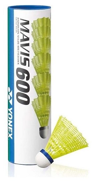 Воланы для бадминтона Yonex Mavis 600 x6 Yellow, Средний