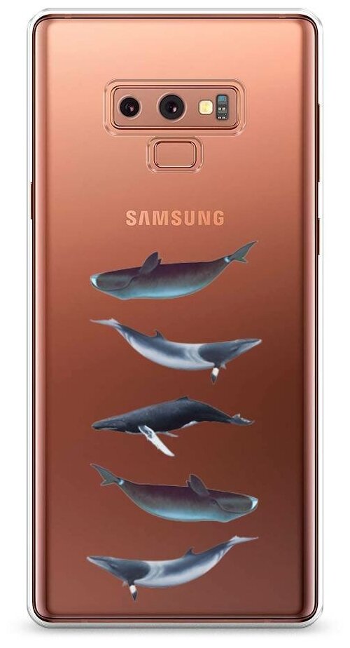 Силиконовый чехол "Киты арт 2" на Samsung Galaxy Note 9 / Самсунг Галакси Нот 9