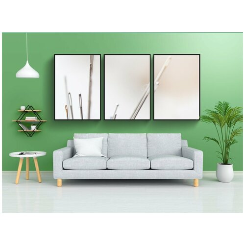 фото Набор модулных постеров для интерьера "шить, игла, провод" 60x90 см. в тубусе, без рамки lotsprints