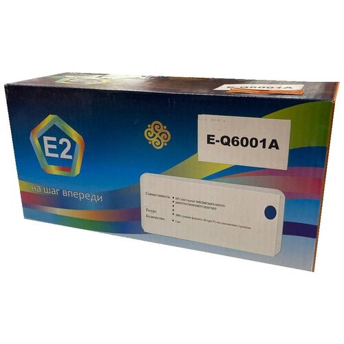 Картридж E2 - Совместим с HP Color Laserjet 1600/2600/2600N/2605DN/2605DTN/CM1015MFP/CM1017M BLUE E-Q6001A картридж ds для hp 2605dn