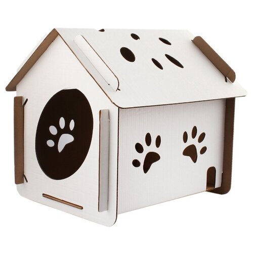 Картонный домик - когтеточка 