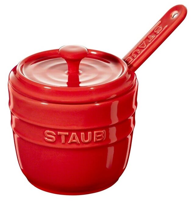 Сахарница с ложкой 250 мл Staub вишнёвый - фото №3