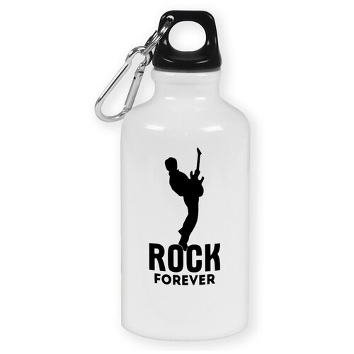 Бутылка с карабином CoolPodarok Rock forever (рок навсегда)