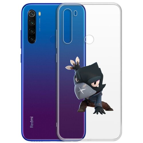 Чехол-накладка Clear Case Brawl Stars-Ворон для Xiaomi Redmi Note 8T чехол накладка krutoff clear case brawl stars ворон для honor x8a