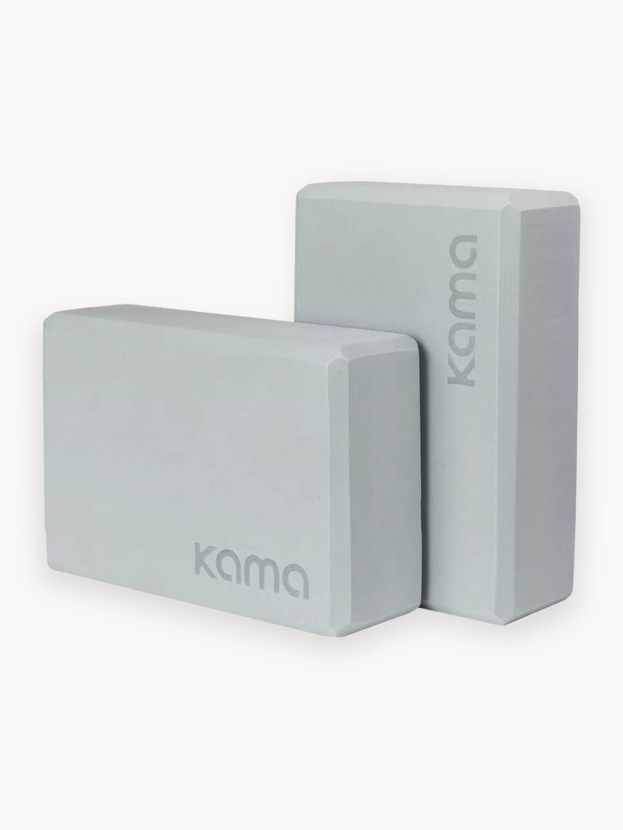 Блоки для йоги и фитнеса, Kama, 2 шт, серые