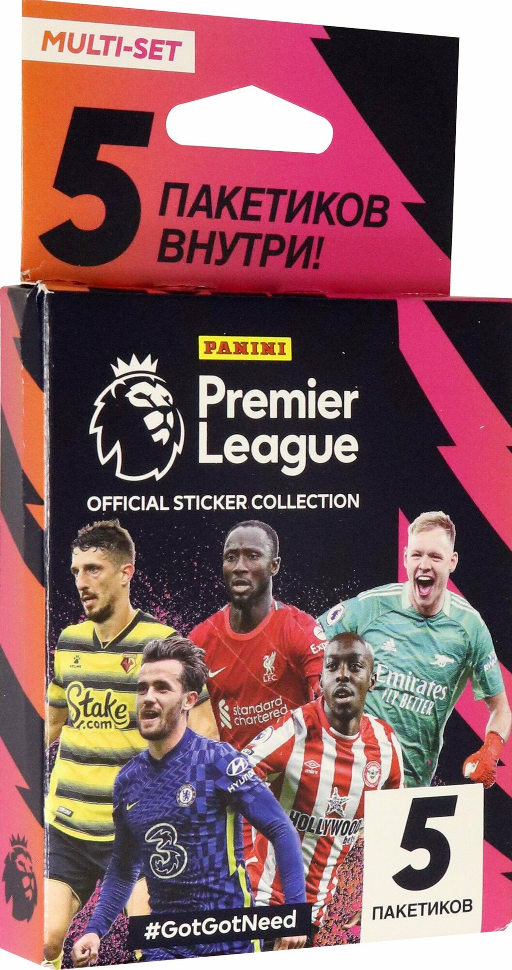 Блистер Английская Премьер-лига. Сезон 2021-22 (5пак,25нак) Panini - фото №3