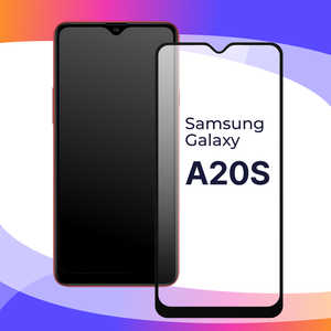 Защитное стекло для телефона Samsung Galaxy A20s / Глянцевое противоударное стекло с олеофобным покрытием на смартфон Самсунг Галакси А20С