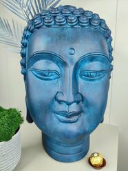 Статуэтка интерьерная голова будды (большая) в декоре "Байкал"
