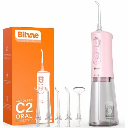 Ирригатор Bitvae С2 Water Flosser портативный, розовый