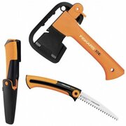 Топор Fiskars универсальный Х5+пила+универсальный нож 1057912