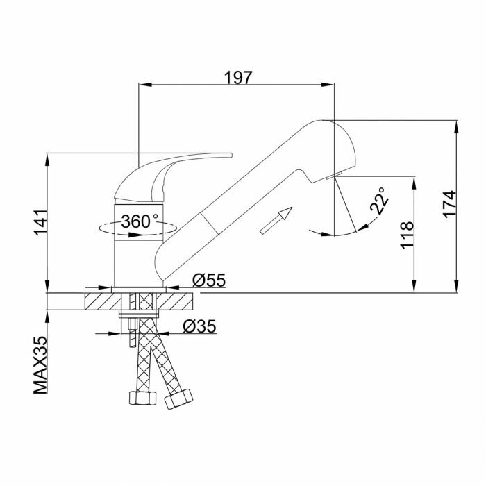 Смеситель для кухни Frap 6002-BF (517157) хром - фото №19