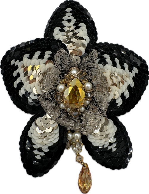 Брошь Королевство Птички & Бабочки, жемчуг имитация, бисер, Swarovski Zirconia, золотой, белый