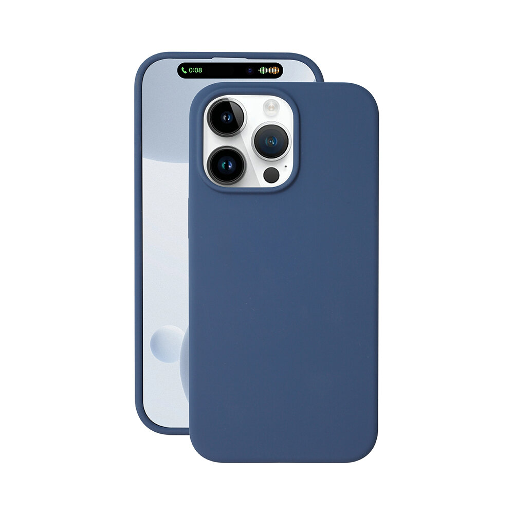 Чехол Liquid Silicone Case Pro Magsafe для Apple iPhone 15 Pro, синий, Deppa, Deppa 88434