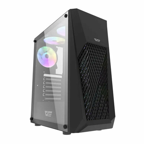 Корпус ATX DarkFlash DK150 (USB3.0, Audio, TG,3x120mm RGB, чёрный[DK150-B]) корпус gamemax m60 black h605 без бп midi tower atx черный 1 usb3 0 1 usb2 0 fans 120 мм