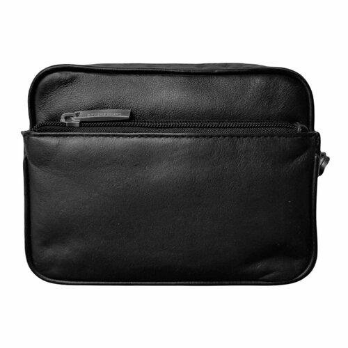 Сумка барсетка BODENSCHATZ, фактура гладкая, черный сумка барсетка buono повседневная натуральная кожа внутренний карман черный