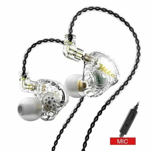 Проводные HIFI наушники TRN MTE с микрофоном и басами 1440₽