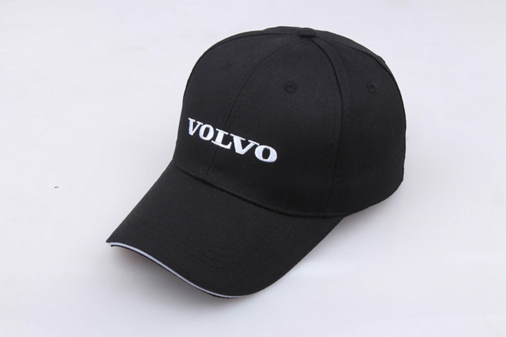 Бейсболка Kamukamu Бейсболка с вышивкой Volvo цвет черный для мужчин, размер 58/62, черный