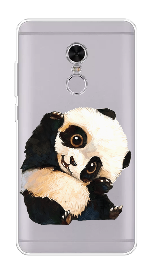 Силиконовый чехол на Xiaomi Redmi Note 4 / Сяоми Редми Нот 4 "Большеглазая панда", прозрачный