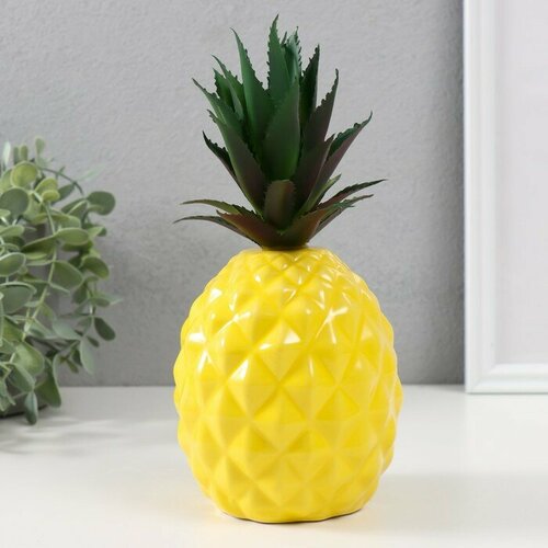 SUI Сувенир керамика Жёлтый ананас 10х10х22 см 1468₽