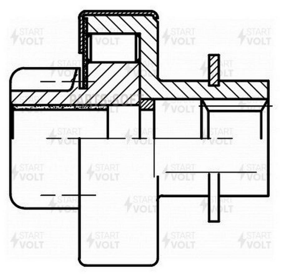 STARTVOLT VCS0502 Привод стартера (бендикс) для а/м Chevrolet Captiva C140 (10-)/Opel An