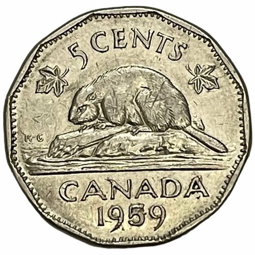 Канада 5 центов 1959 г. канада 5 центов cents 1882