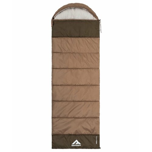 Спальный мешок Hiking Trail +10 от Berger. Цвет: коричневый. Мешок-одеяло для похода, кемпинга или рыбалки.