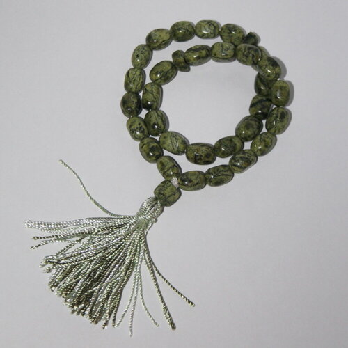 Четки True Stones, змеевик, 1 шт., размер 21 см, зеленый