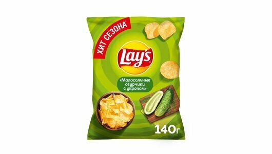 Чипсы картофельные Lay's Малосольные огурчики с укропом