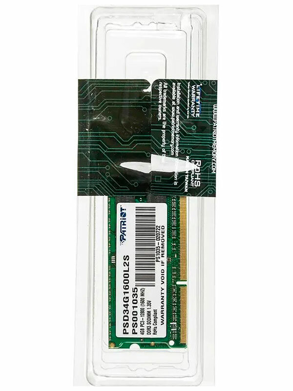 PATRIOT DDR3 SO PSD34G1600L2S 4GB - фото №20