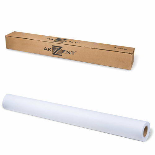 Бумага широкоформатная рулон для плоттера 610 мм х 30 м х втулка 508 мм 160 гм2 белизна CIE 161 Heavyweight Coated AKZENT 3672₽