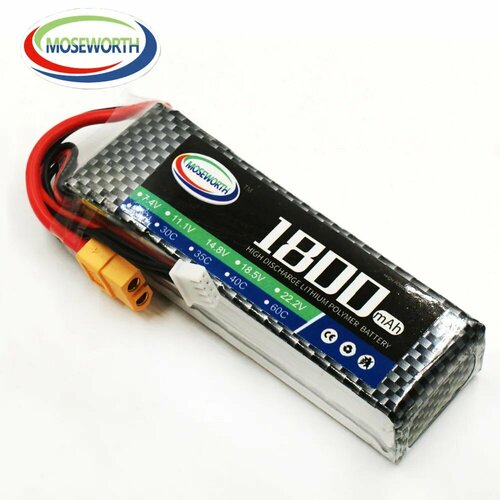 Аккумулятор для радиоуправляемой модели Moseworth M3S 1800mAh, 60C, XT-60