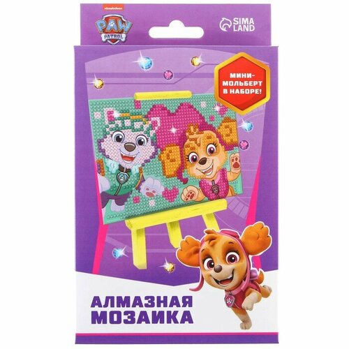 Алмазная мозаика, 16х10.5 см, Щенячий патруль машинка paw patrol эверест 6061802