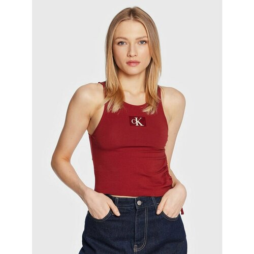 Топ Calvin Klein Jeans, размер M [INT], бордовый топ calvin klein хлопок размер xl белый