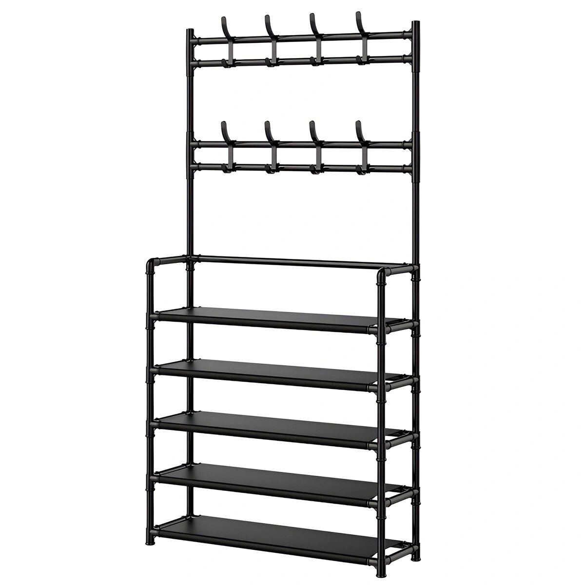 фото Обувница Ridberg 5 полок с вешалкой (Black)