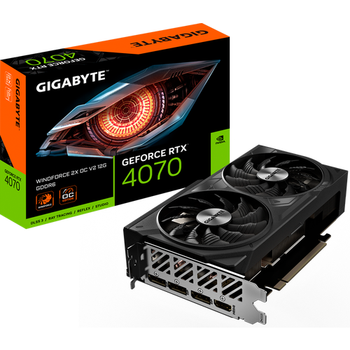 Видеокарта GeForce RTX 4070 12Gb Gigabyte GV-N4070WF2OCV2-12GD 79990₽