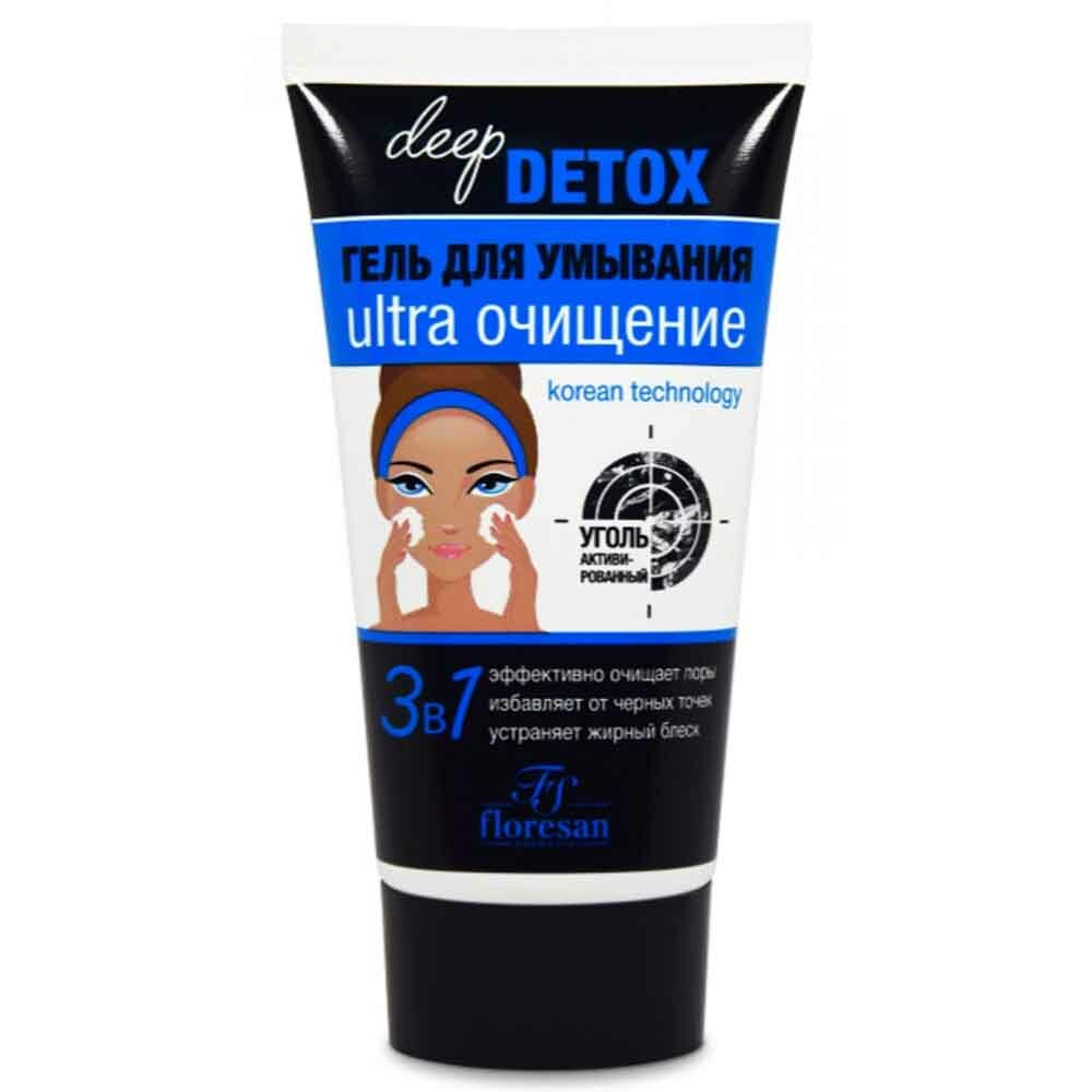 Floresan Deep Detox Ф15 Гель для умывания 3в1 ultra очищение, 150 мл