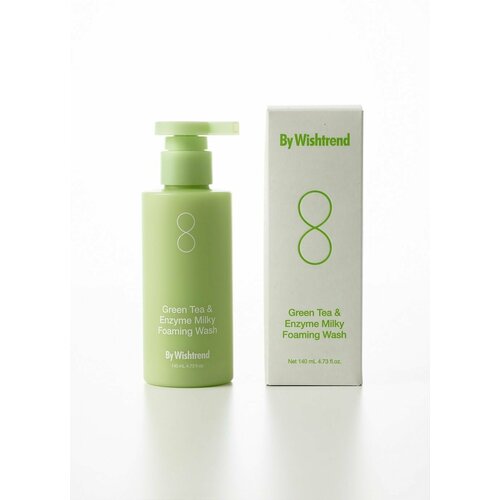 Молочная пенка для умывания с зеленым чаем и энзимами BY WISHTREND Green Tea Enzyme Milky Foaming Wash 140 мл 1750₽