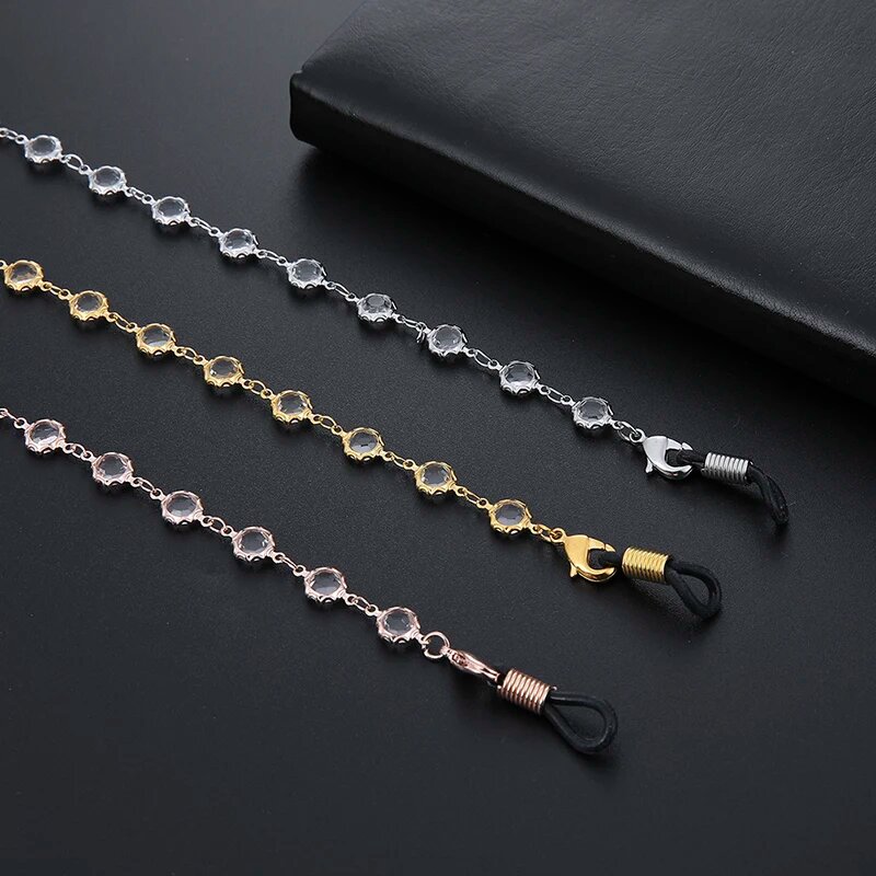 Teamer Золотая цепочка для очков, black Rose Gold, Женский — фото 1