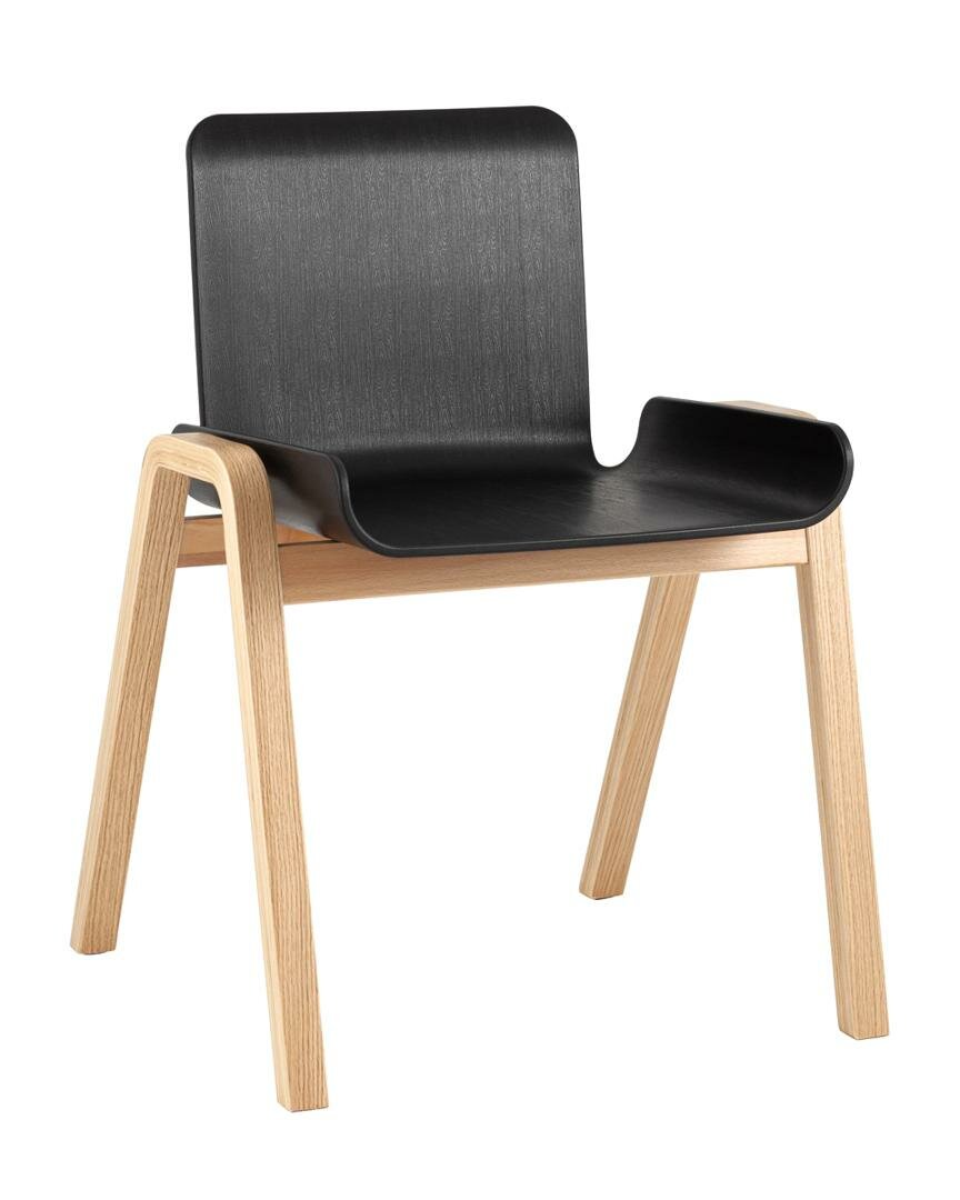 Stool Group Стул Harbour черный сиденье пластик ножки из массива дерева, 76.2*55.7*55.8 см, арт. УТ000036002