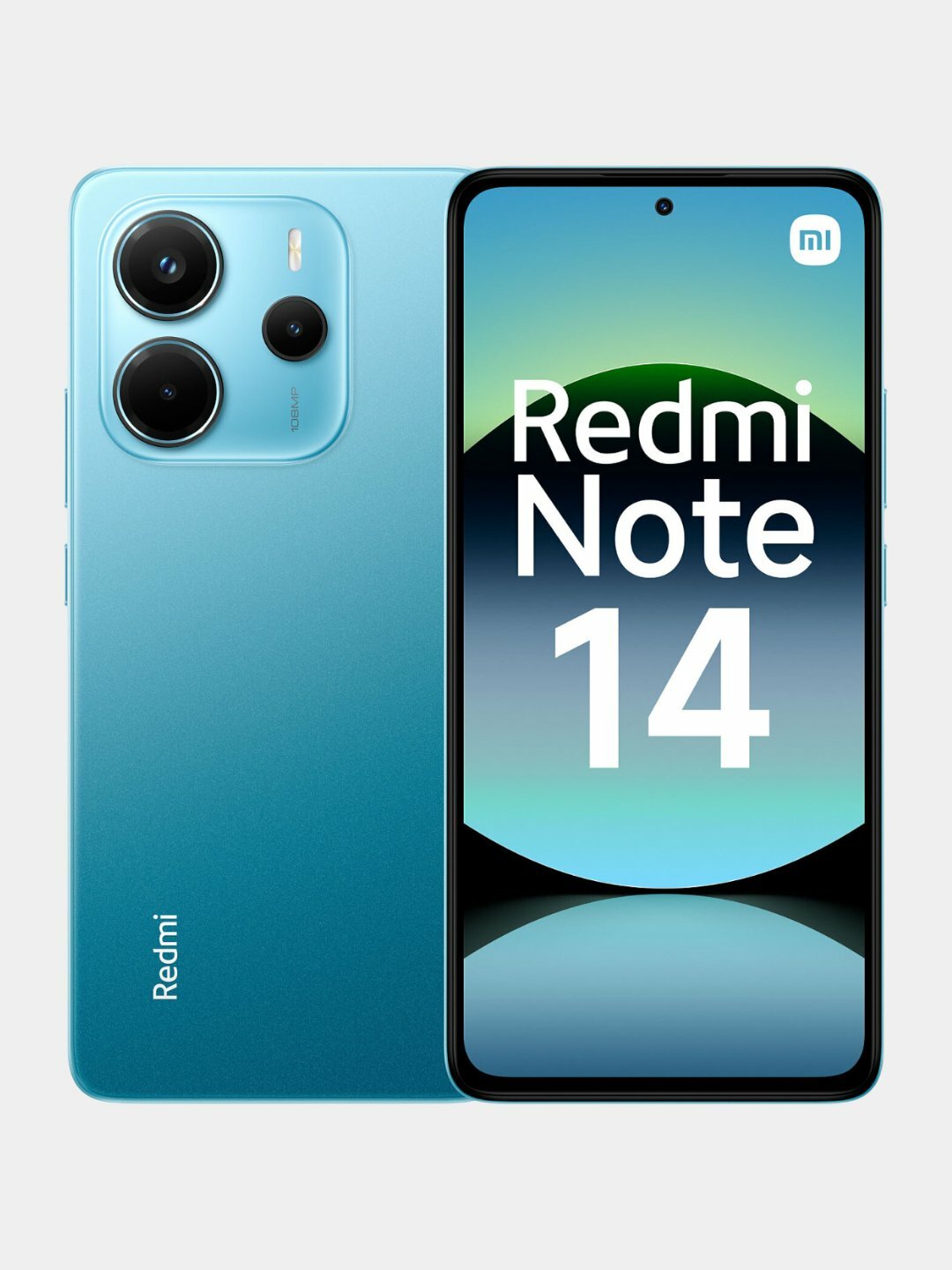 Смартфон Redmi Note 14, в подарок Bluetooth наушники TWS M10,108 МП, 5500 мАч, 120 Гц, NFC, Светло-синий, 8/128 — фото 1
