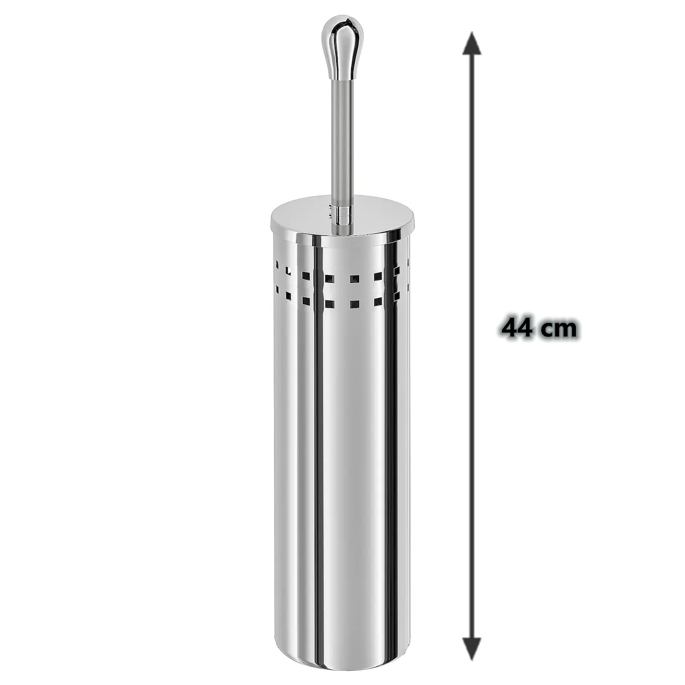 Изображение Ершик для унитаза "BAREN" IKEA, сталь, полипропилен, с крышкой и подставкой