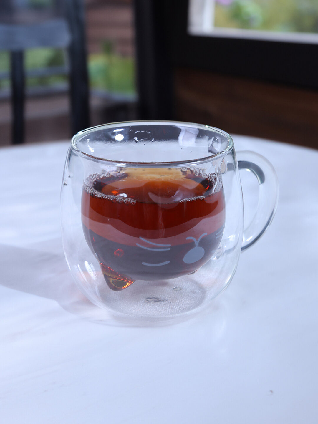 Чашка с ручкой, кружка, 280 мл, в виде котика , с двойным дном — фото 1