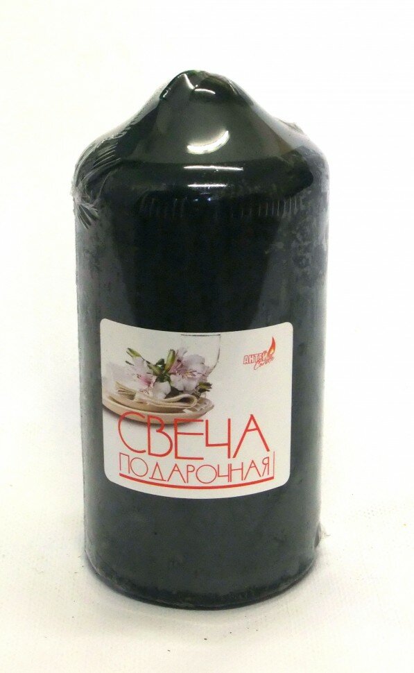 Свеча  Антей Candle   бочонок  парафиновая  фигурная  зеленая  15см х 7см