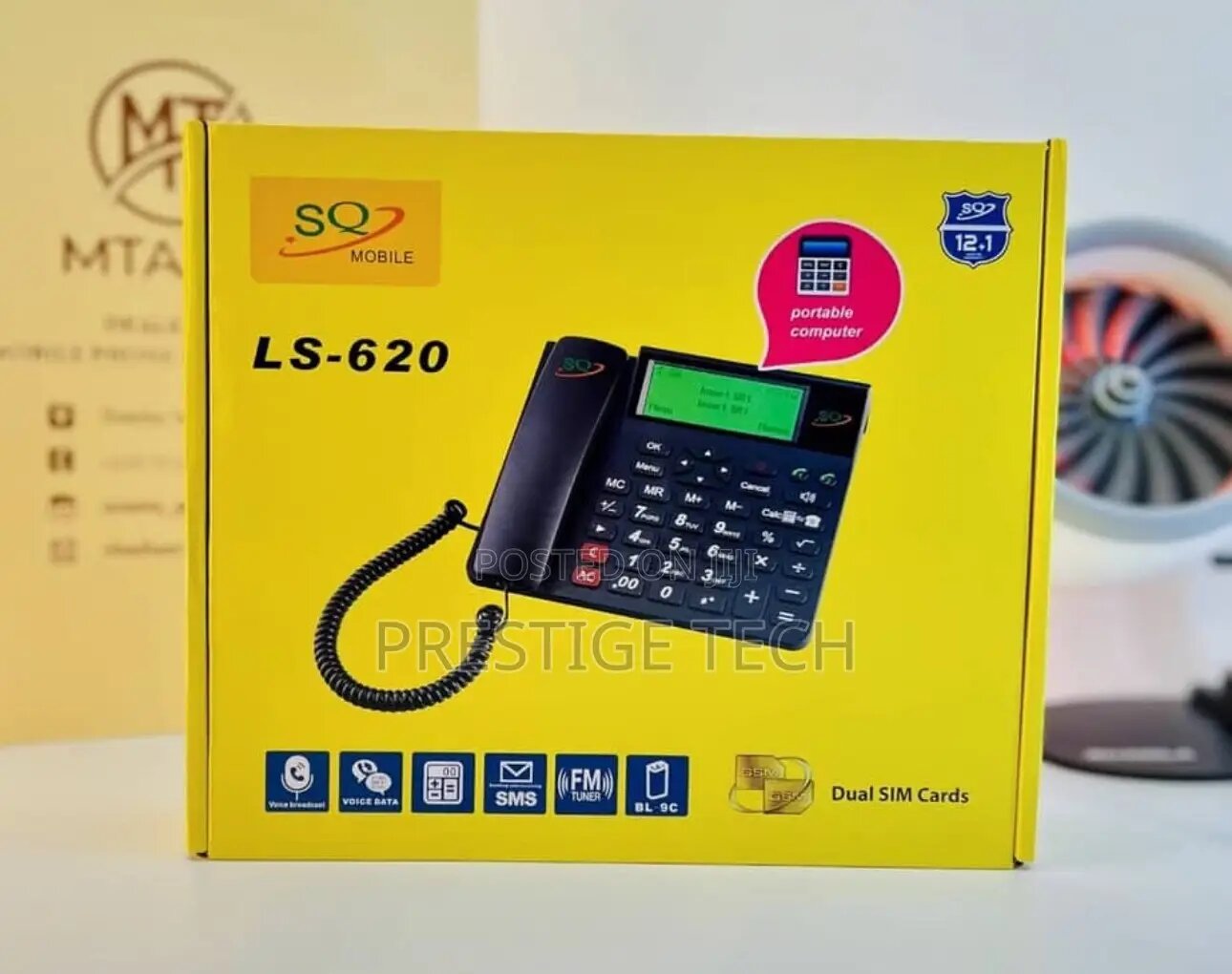 Стационарный телефон SQ LS620 Dual SIM с калькулятором, SIM-карты, LCD дисплей, для дома и офиса