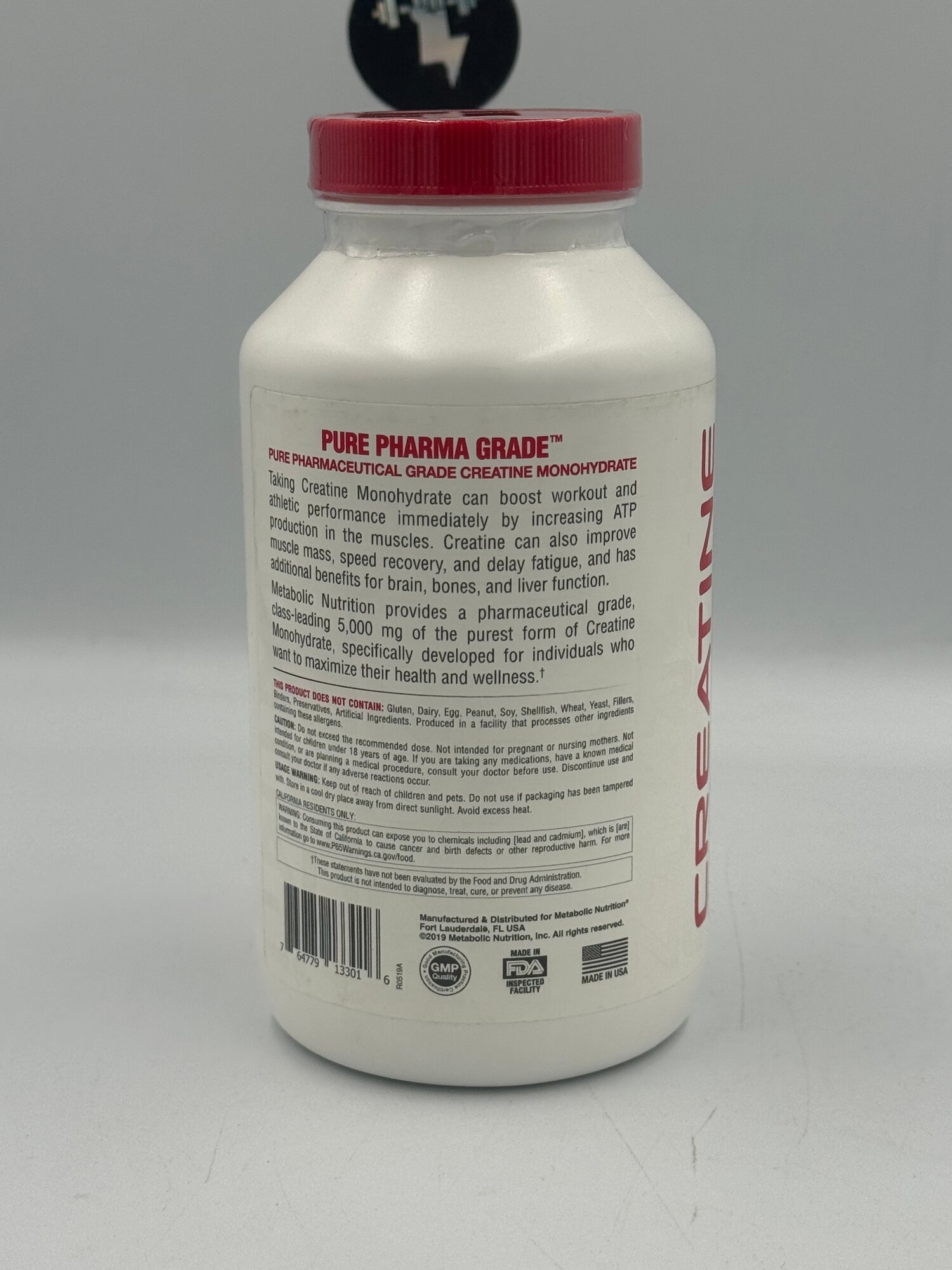 Креатин моногидрат от компании Metabolic Creatine 5000 мг 300 грамм — фото 1