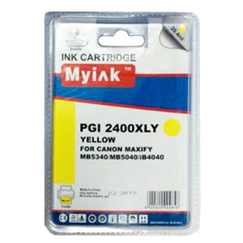 картридж ds maxify mb5040 Картридж MyInk для CANON PGI-2400XLY MAXIFY MB5340/MB5040/iB4040 Yellow (20,4 ml, Pigment)